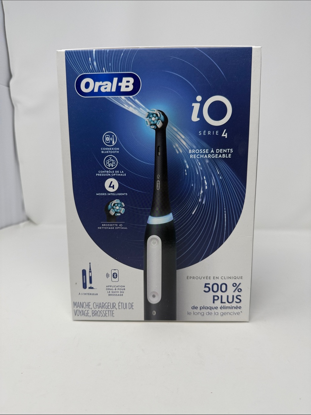 NEW Oral-B iO Series 4 Electric Toothbrush - Black/Blue